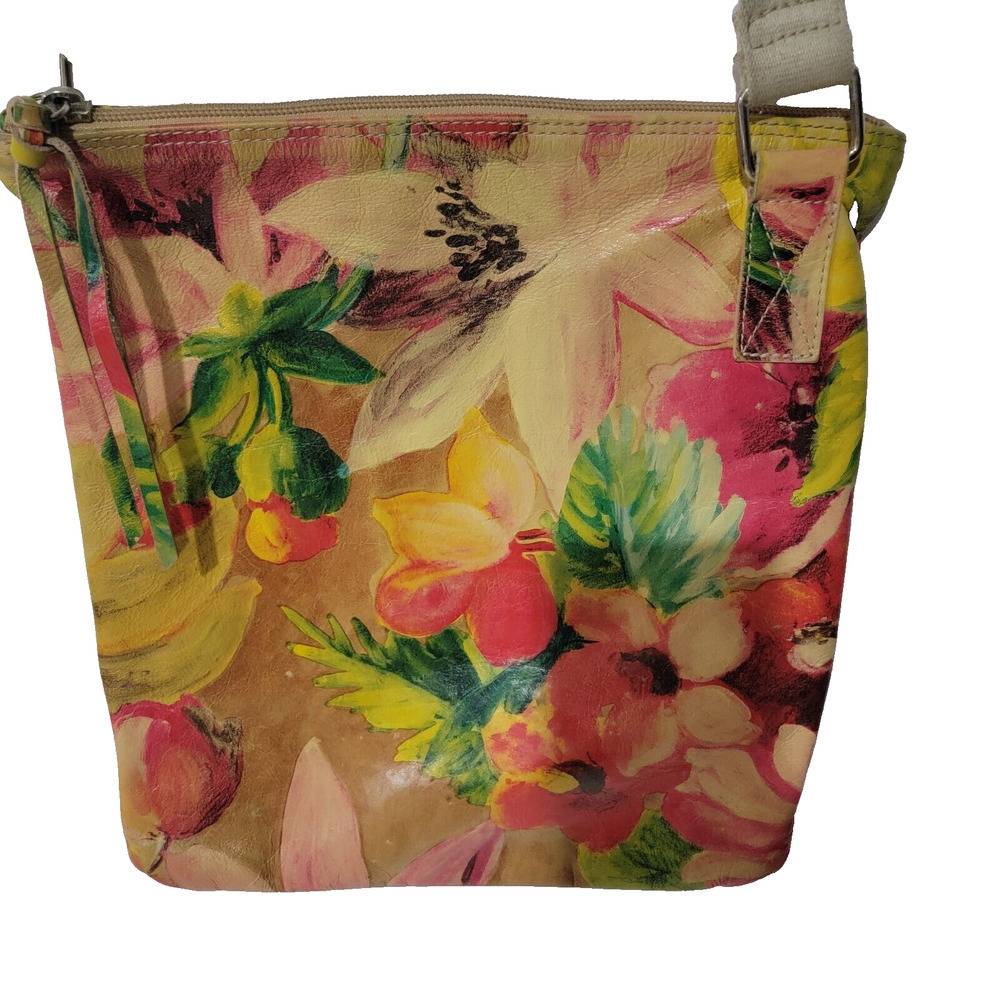 Maurizio Taiuti Tropical Crossbody Bag Purse Adjustable Strap Floral - Picture 3 of 16